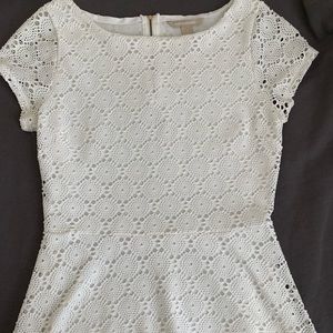 Banana Republic White Peplum Top